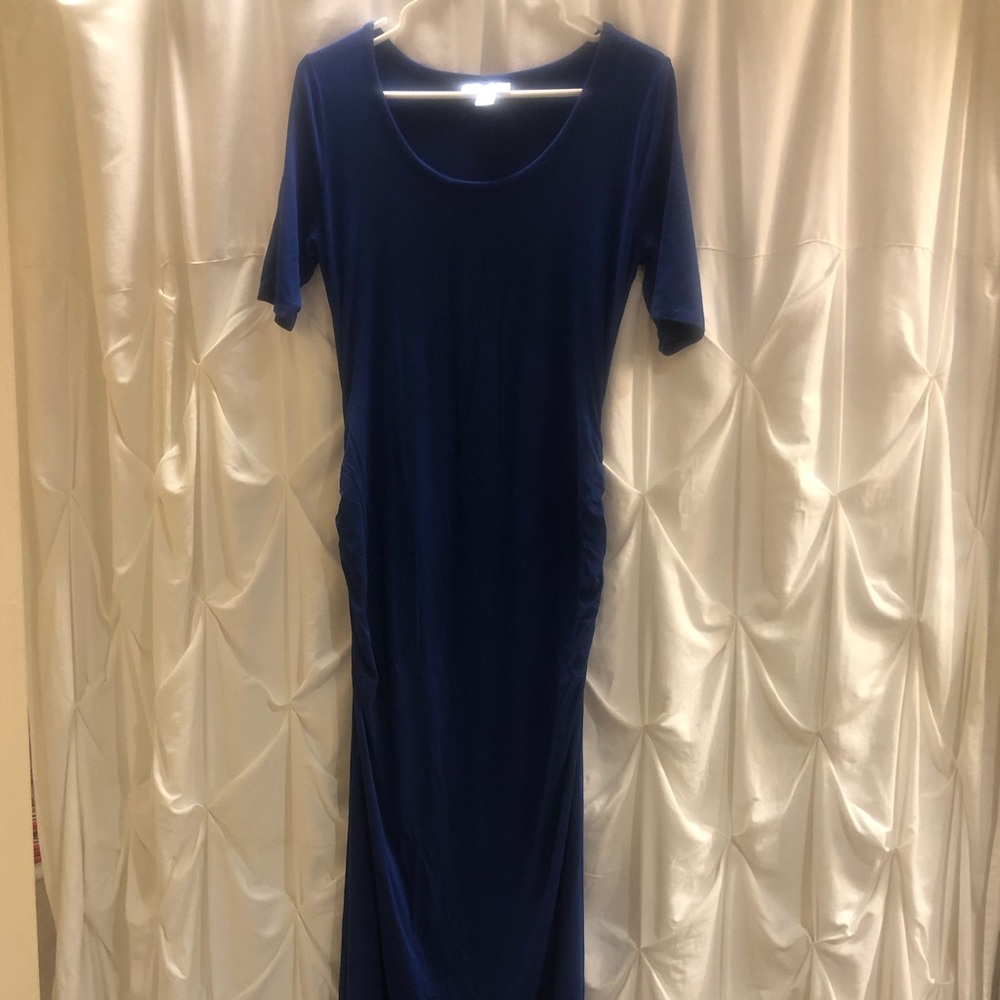 Motherhood Royal Blue Bodycon Maxi Dress